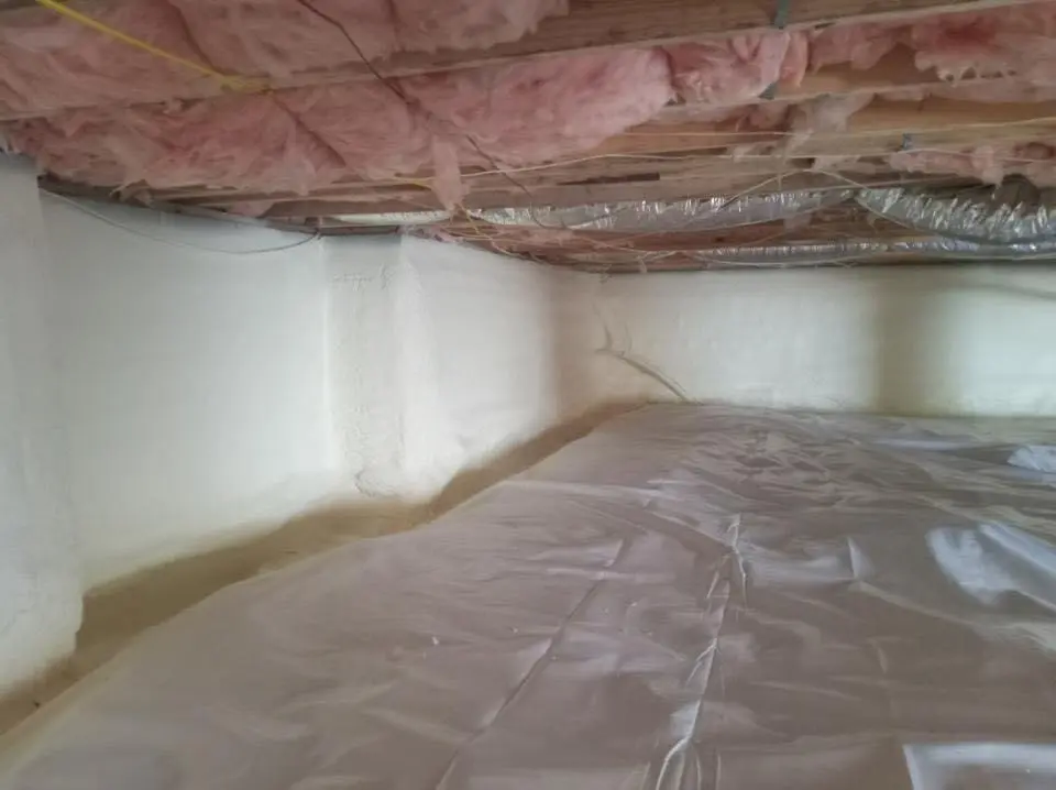 Crawl space encapsulation with closed-cell spray foam for Metal Roof Coating in Chevy Chase